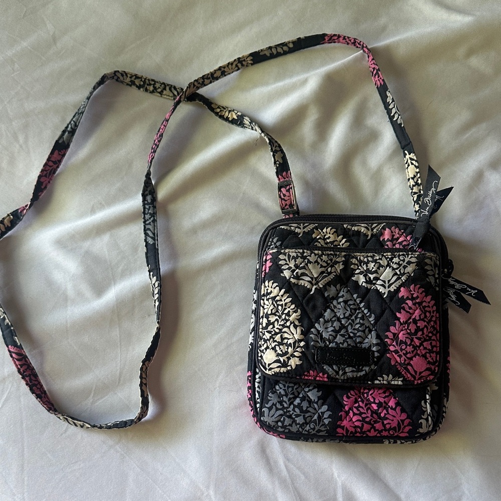Vera Bradley Crossbody Bag - Black and Pink